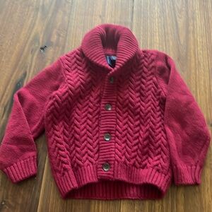 Janie & Jack Red Toddler Sweater 18-24 months